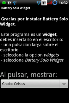 Battery Solo Widget -  