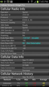 Cellular Network Widget Pro -  