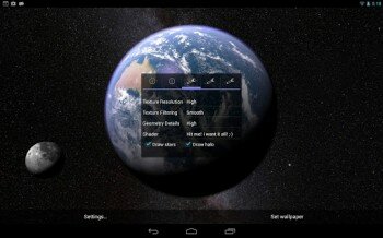 Earth & Moon in HD Gyro 3D PRO -  
