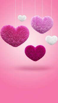 Fluffy Hearts Live Wallpaper - мягкие сердца на живых обоях