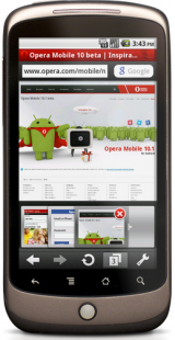Вышла бета-версия Opera Mobile 10.1 для Android