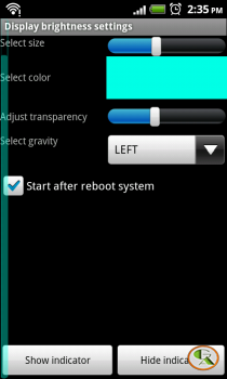 Display brightness - регулятор яркости экрана на андроид