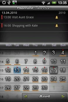 Gemini Calendar - отличный календарь для андроид