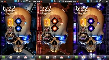 Steampunk Skull Live Wallpaper - живые обои