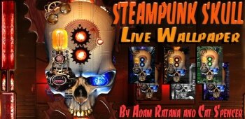 Steampunk Skull Live Wallpaper -  