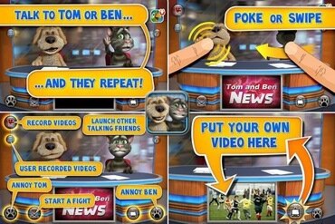 Talking Tom & Ben News - том и бен телеведущие