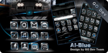 AI-Blue GO Launcher EX Theme -  