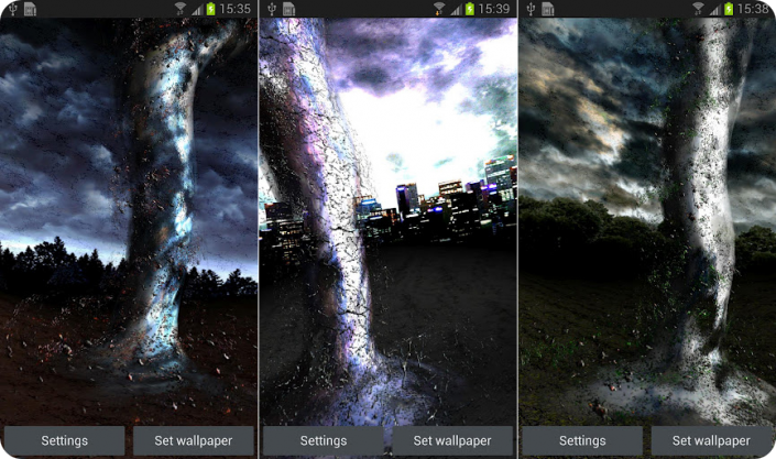 Tornado 3D Live Wallpaper -   