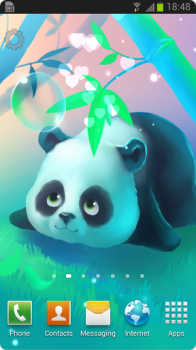 Bamboo Panda - обои с маленькой пандой