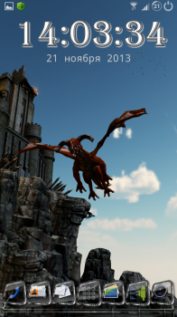 Dragon Strike Live Wallpaper - живые обои с летающими драконами
